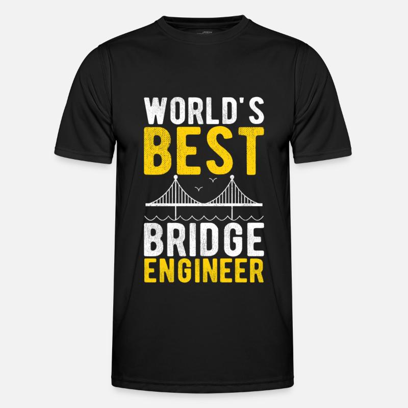 Bridge Engineer Bridge Construction - Men's Functional T-Shirt - black