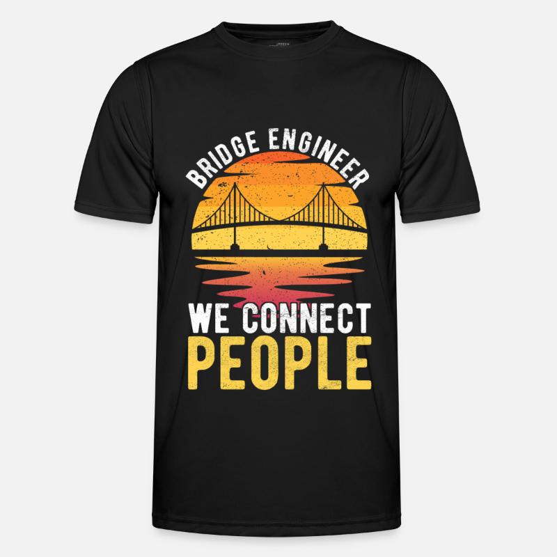 Bridge Engineer Bridge Construction - Men's Functional T-Shirt - black