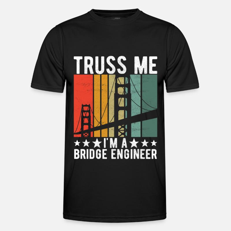 Bridge Engineer Bridge Construction - Men's Functional T-Shirt - black