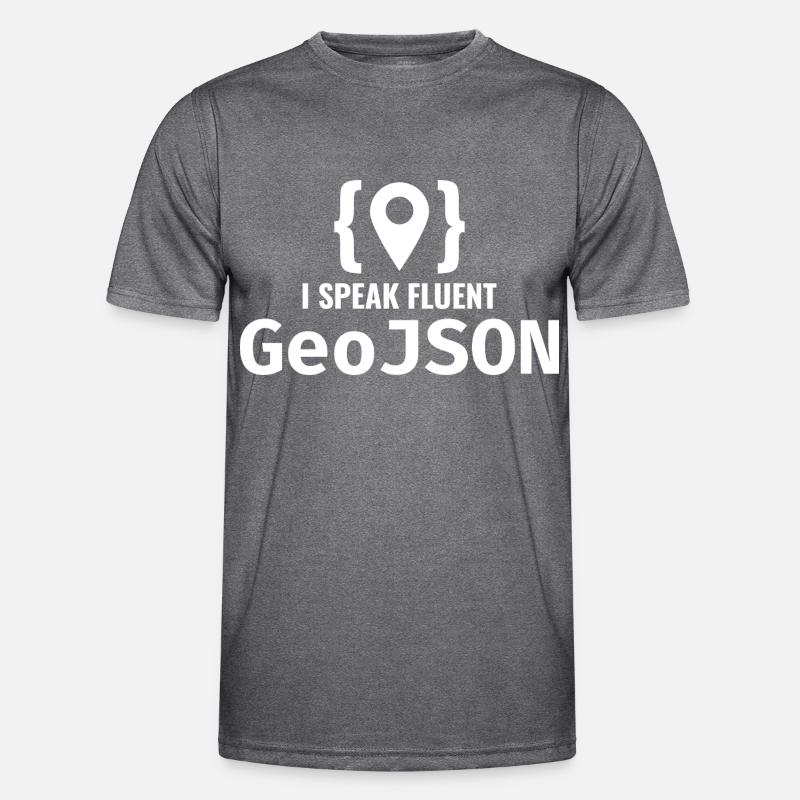 GeoJSON Entwickler Programmierer Programmierer GIS Mapping Männer Funktions-T-Shirt