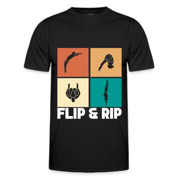 Diving diving board - Men's Functional T-Shirt - black - Front - AI Model Male 178 dark (178cm)