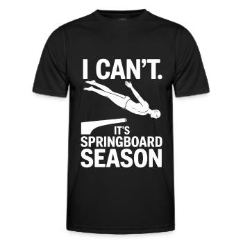 Diving diving board - Men's Functional T-Shirt - black - Front - AI Model Male 178 dark (178cm)