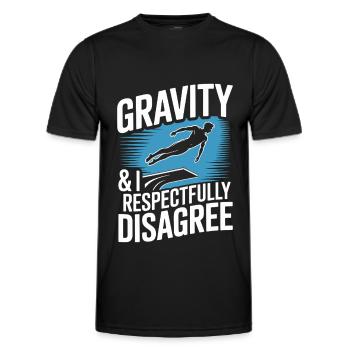Diving diving board - Men's Functional T-Shirt - black - Front - AI Model Male 178 dark (178cm)