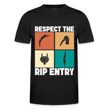 Diving diving board - Men's Functional T-Shirt - black - Front - AI Model Male 178 dark (178cm)
