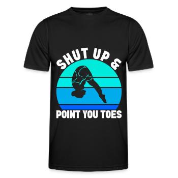 Kunstspringen Turmspringer Sprungbrett - Männer Funktions-T-Shirt - Schwarz - Vorne - AI Model Male 178 dark (178cm)