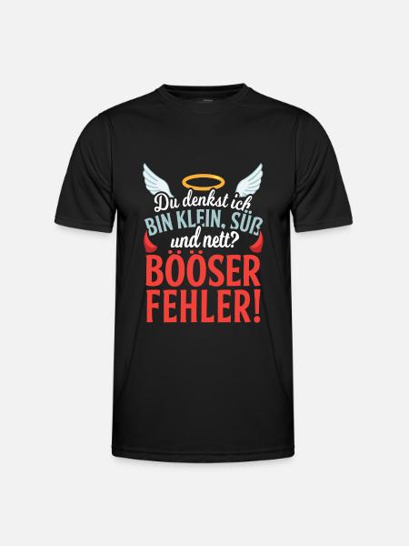 Engel und Teufel Klein Süß und Nett - Männer Funktions-T-Shirt - Schwarz