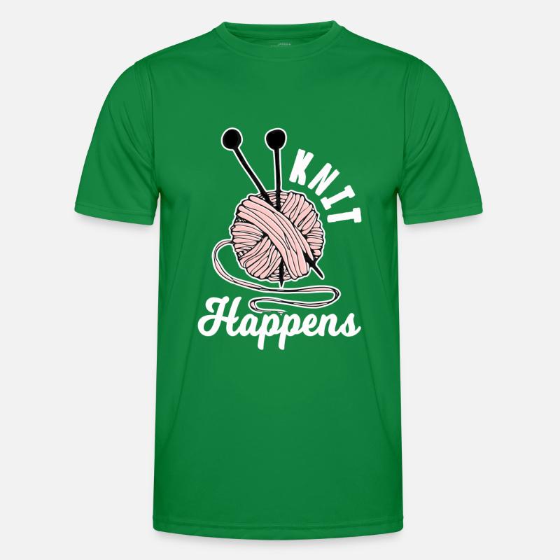 Knitting knitting needle thread Men's Functional T-Shirt