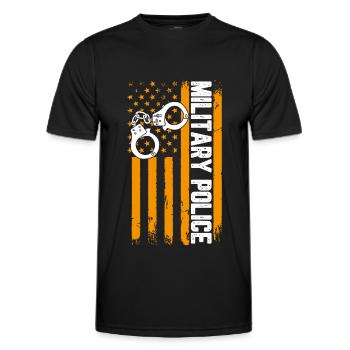 Military Police - Men's Functional T-Shirt - black - Front - AI Model Male 178 dark (178cm)