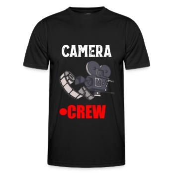 Cinéaste cinéaste Réalisateur Camera Crew - T-shirt sport Homme - noir - Devant - AI Model Male 178 dark (178cm)