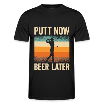 Golf Golfer Golf ball Golfer Golfers Golf clubs - Men's Functional T-Shirt - black - Front - AI Model Male 178 dark (178cm)