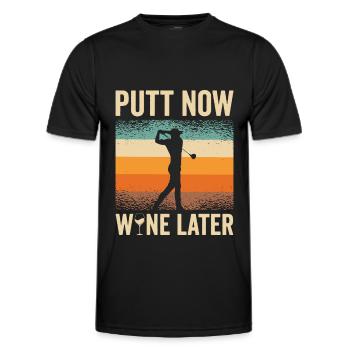 Golf Golfer Golf ball Golfer Golfers Golf clubs - Men's Functional T-Shirt - black - Front - AI Model Male 178 dark (178cm)