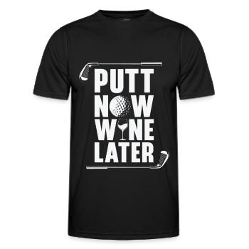 Golf Golfer Golf ball Golfer Golfers Golf clubs - Men's Functional T-Shirt - black - Front - AI Model Male 178 dark (178cm)