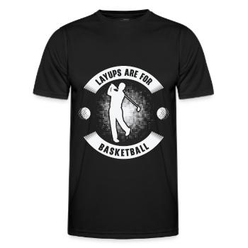 Golf Golfer Golf ball Golfer Golfers Golf clubs - Men's Functional T-Shirt - black - Front - AI Model Male 178 dark (178cm)