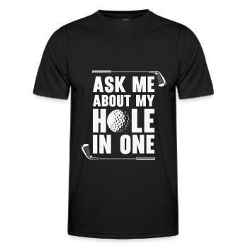 Golf Golfer Golf ball Golfer Golfers Golf clubs - Men's Functional T-Shirt - black - Front - AI Model Male 178 dark (178cm)