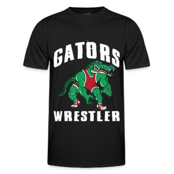 Crocodile Alligator Wrestling Reptile Gift - Men's Functional T-Shirt - black - Front - AI Model Male 178 dark (178cm)