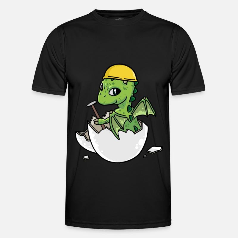 Dino Handwerker Eierschale Hammer Berufe Gewerbe Männer Funktions-T-Shirt