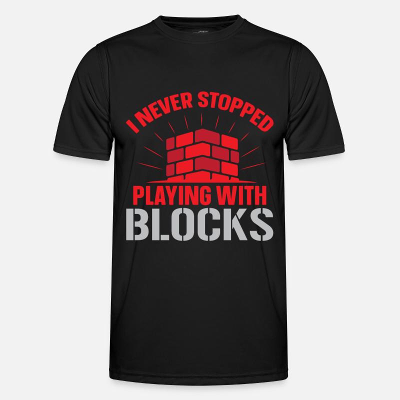 Construction Mason Profession Bricklayer - Men's Functional T-Shirt - black