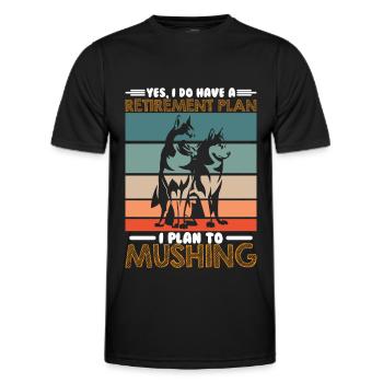 Sled Dog Racing Sled Dogs Gift - Men's Functional T-Shirt - black - Front - AI Model Male 178 dark (178cm)
