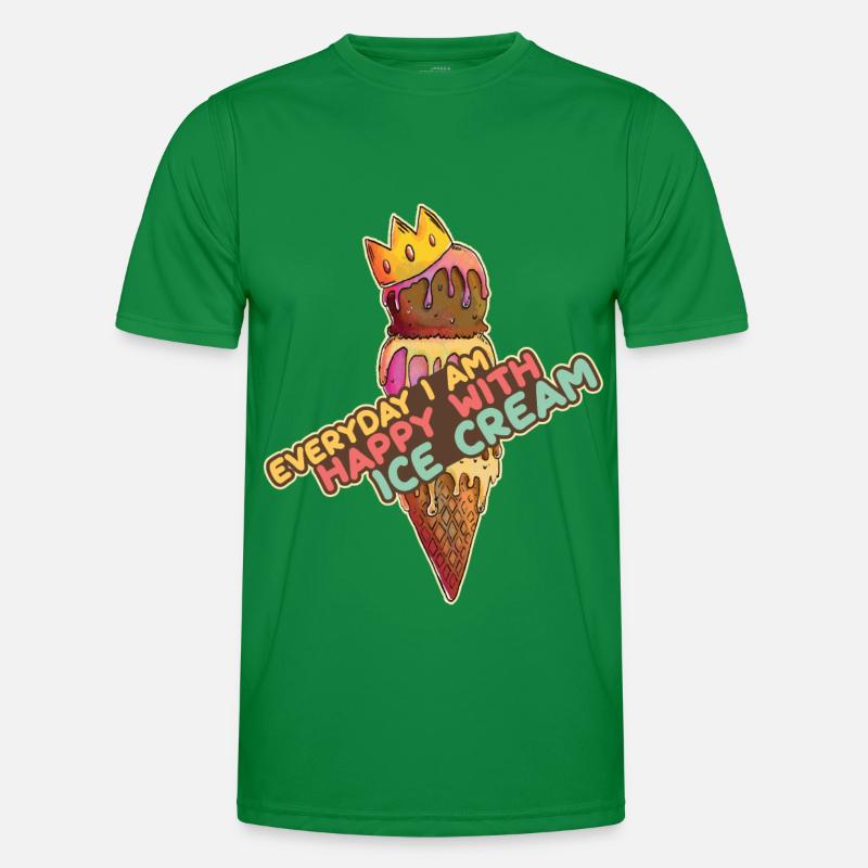 Eiscreme logo Sommer Softeis Geschenkidee Männer Funktions-T-Shirt