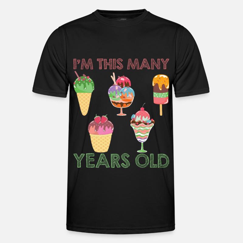 Eiscreme logo Sommer Softeis Geschenkidee - Männer Funktions-T-Shirt - Schwarz