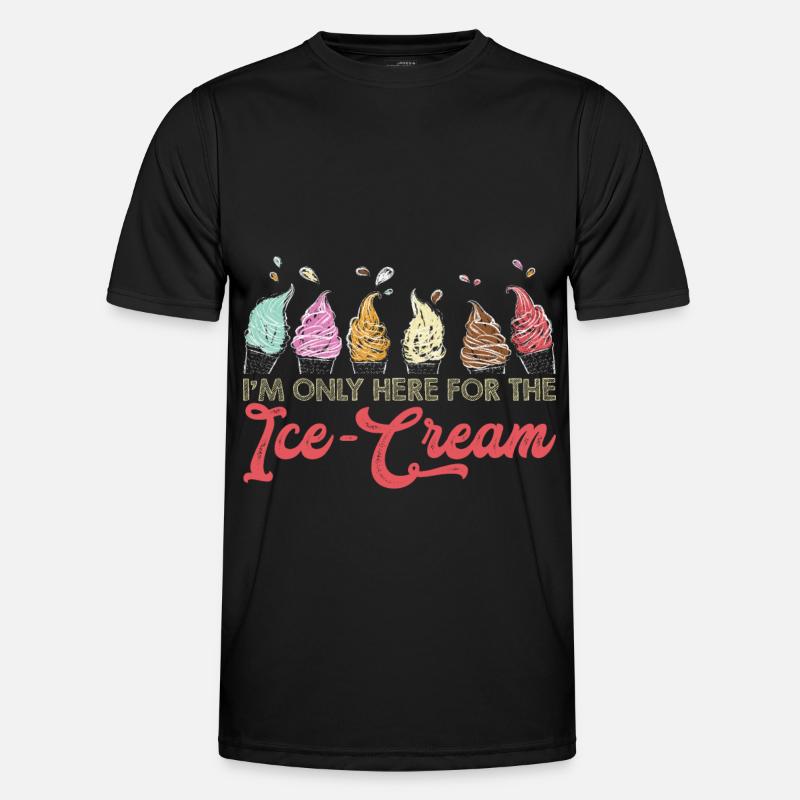 Eiscreme logo Sommer Softeis Geschenkidee - Männer Funktions-T-Shirt - Schwarz