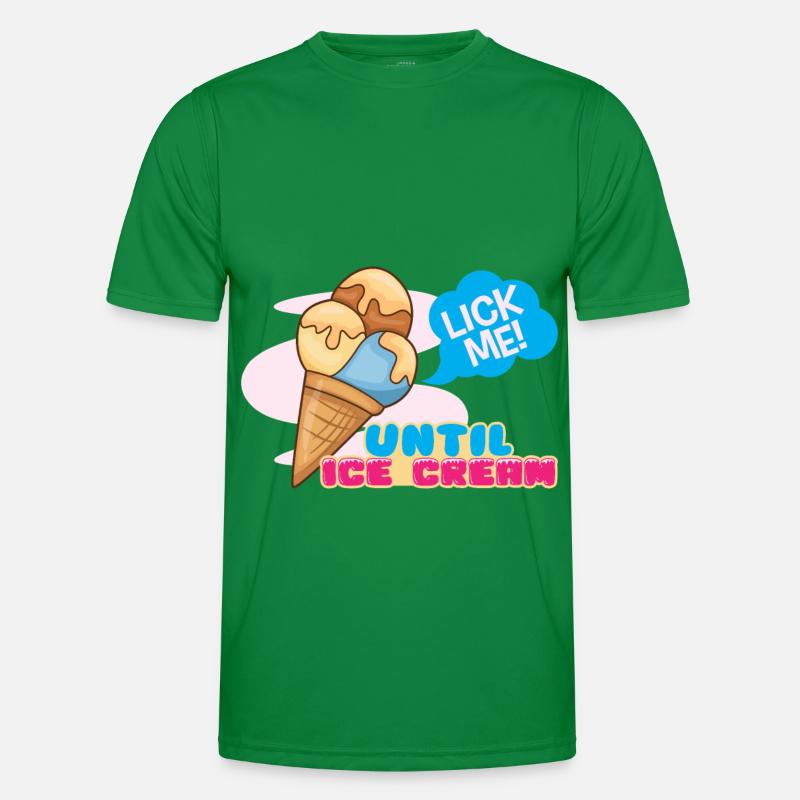Eiscreme logo Sommer Softeis Geschenkidee Männer Funktions-T-Shirt