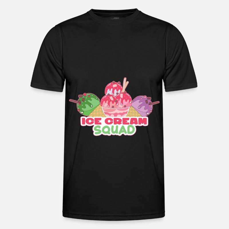 Eiscreme logo Sommer Softeis Geschenkidee - Männer Funktions-T-Shirt - Schwarz