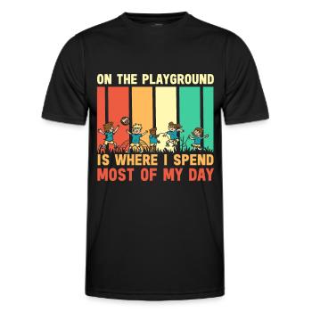 Primary School Teacher Kindergarten Educator - Men's Functional T-Shirt - black - Front - AI Model Male 178 dark (178cm)