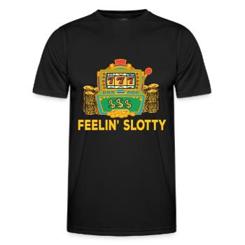 Casino Gambling Slot Machine à sous Jeu de cartes - T-shirt sport Homme - noir - Devant - AI Model Male 178 dark (178cm)