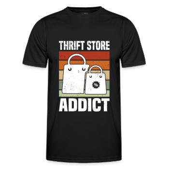 Magasin d’occasion Eco Hipster d’occasion - T-shirt sport Homme - noir - Devant - AI Model Male 178 dark (178cm)
