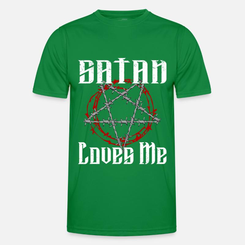 Satan Beelzebub Devil Gothic Pentagram Mystical Men's Functional T-Shirt