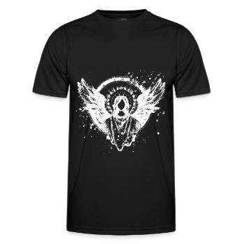 Épopée de l’ange au-delà de la mort Résurrection Jésus Dieu - T-shirt sport Homme - noir - Devant - AI Model Male 178 dark (178cm)