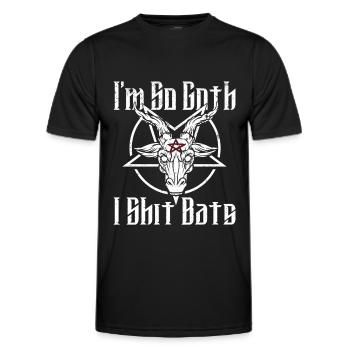 Satan Beelzebub Devil Gothic Pentagram Mystical - Men's Functional T-Shirt - black - Front - AI Model Male 178 dark (178cm)