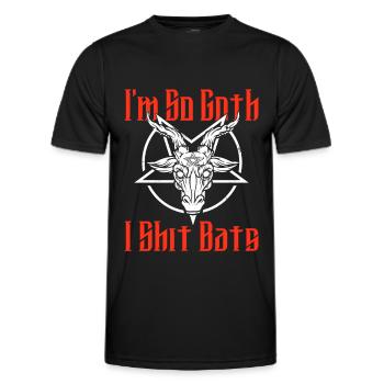 Satan Beelzebub Devil Gothic Pentagram Mystical - Men's Functional T-Shirt - black - Front - AI Model Male 178 dark (178cm)