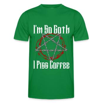 Satan Belzébuth Diable Gothique Pentagramme Mystique - T-shirt sport Homme - vert - Devant - AI Model Male 178 dark (178cm)