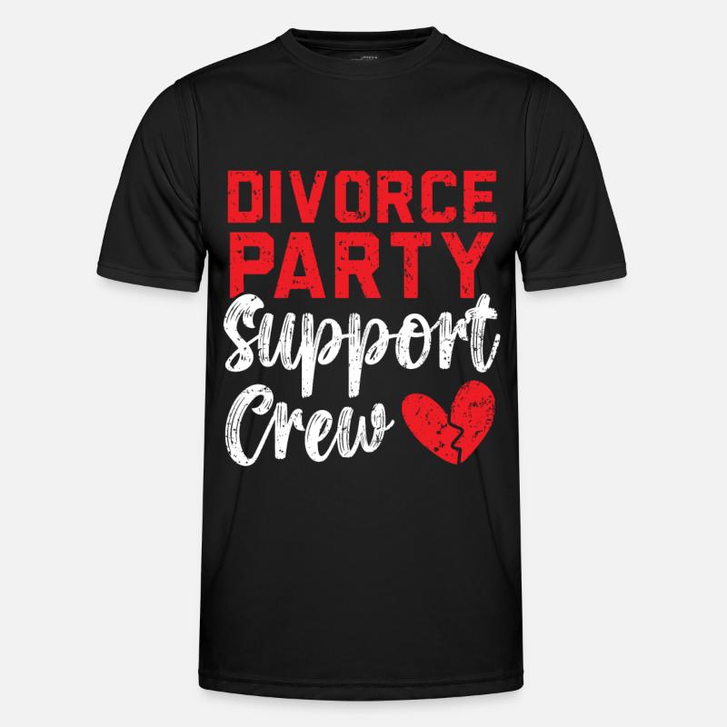 Scheidung Party Support Crew Aufhebung Scheidung Männer Funktions-T-Shirt