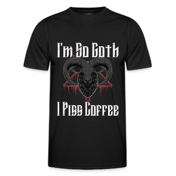 Satan Belzébuth Diable Gothique Pentagramme Mystique - T-shirt sport Homme - noir - Devant - AI Model Male 178 dark (178cm)