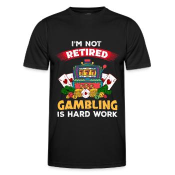 Casino Gambling Slot Machine à sous Jeu de cartes - T-shirt sport Homme - noir - Devant - AI Model Male 178 dark (178cm)