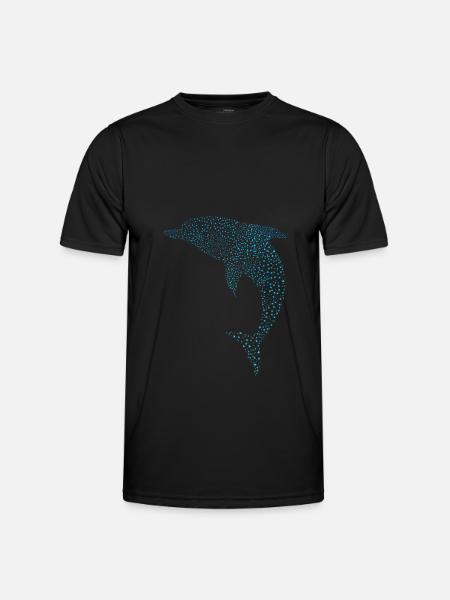 Schöner Delphin Beautiful Dolphin - Men's Functional T-Shirt - black