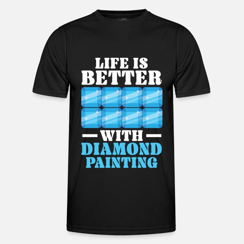 Diamond Painting Tools Diamond Painter - Men's Functional T-Shirt - black