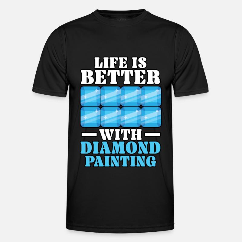 Diamond Painting Tools Diamond Painter - Men's Functional T-Shirt - black