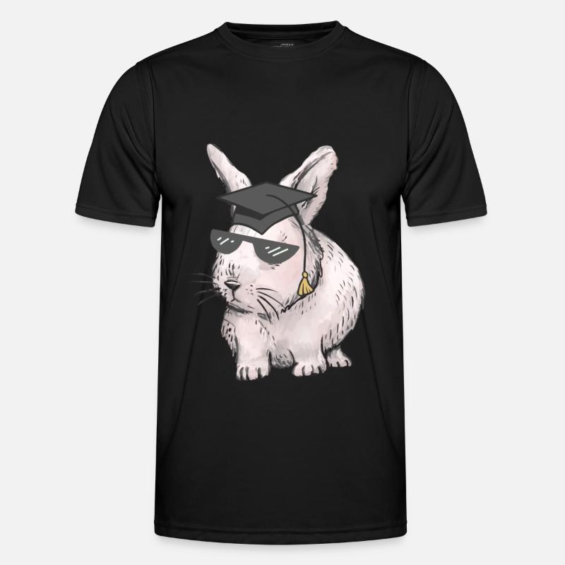 Scholar Rabbit Teacher Professions Studies Abi Graduation Men's Functional T-Shirt