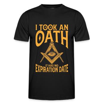 Freimaurer Winkel & Zirkel FREEMASON Prince Hall - Männer Funktions-T-Shirt - Schwarz - Vorne - AI Model Male 178 dark (178cm)