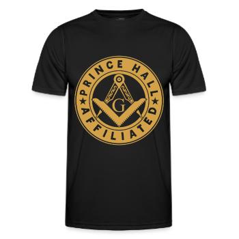 Freimaurer Winkel & Zirkel FREEMASON Prince Hall - Männer Funktions-T-Shirt - Schwarz - Vorne - AI Model Male 178 dark (178cm)