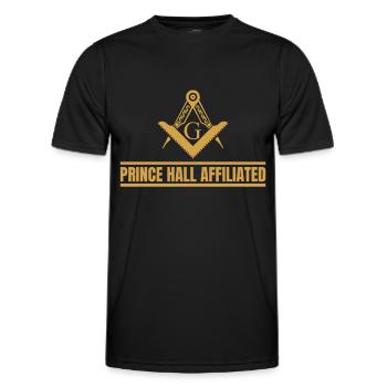 Freimaurer Winkel & Zirkel FREEMASON Prince Hall - Männer Funktions-T-Shirt - Schwarz - Vorne - AI Model Male 178 dark (178cm)