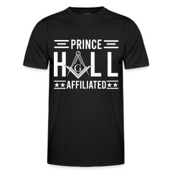 Freimaurer Winkel & Zirkel FREEMASON Prince Hall - Männer Funktions-T-Shirt - Schwarz - Vorne - AI Model Male 178 dark (178cm)