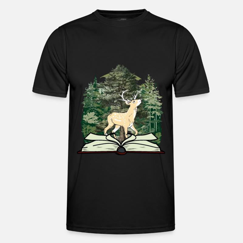 Hirsch Märchen Märchenfigur Wald Buch Rehbock Männer Funktions-T-Shirt