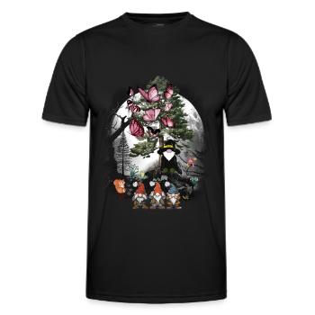 Fairy Tale Fairy Tale Character Gnome Wizard Dwarfs Child - Men's Functional T-Shirt - black - Front - AI Model Male 178 dark (178cm)