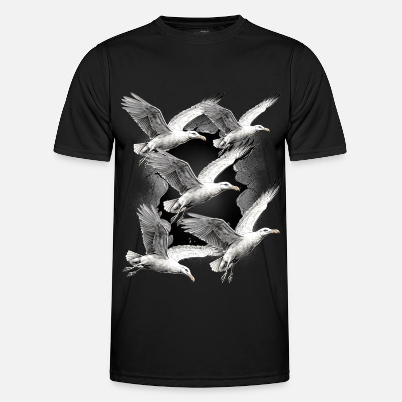 Möwen Möwe Maritim Seevögel Männer Funktions-T-Shirt