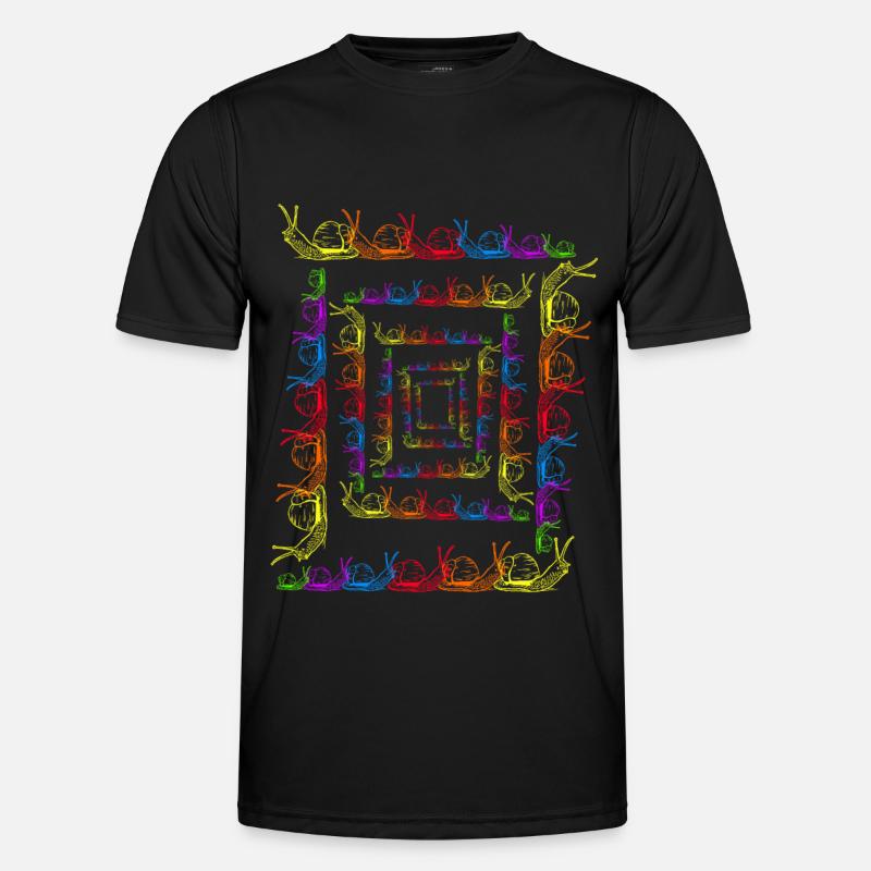 Rainbow Snails LGBT Snail Shell Men's Functional T-Shirt